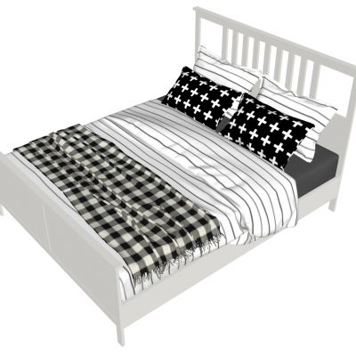 现代简约双人床