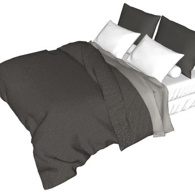 现代北欧简约实木双人床