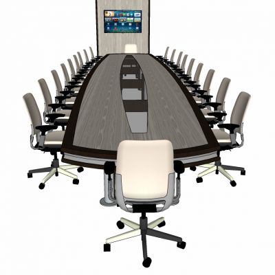 现代办公家具会议室会议桌椅子