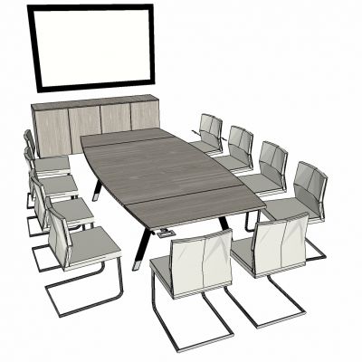 现代办公家具会议室会议桌椅子