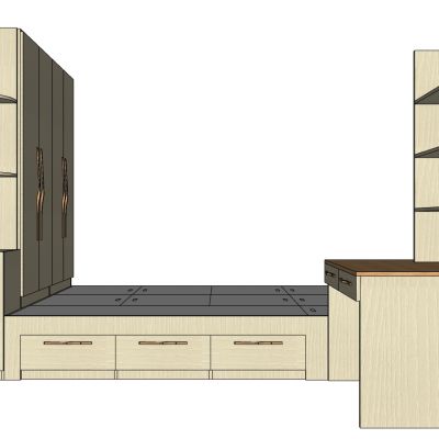 北欧榻榻米双人床