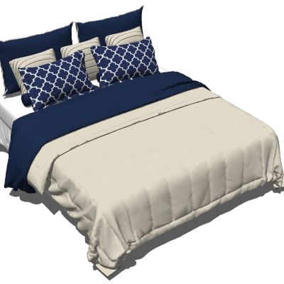 北欧式地中海双人床