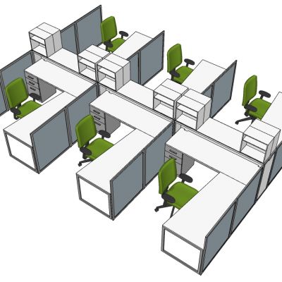 现代办公桌椅员工工位