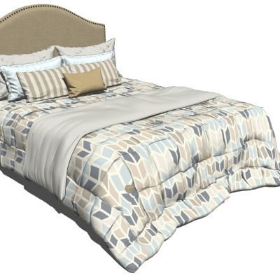 简欧式皮革软包双人床