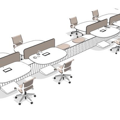 现代办公桌椅员工工位