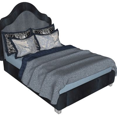 简欧式美式双人床