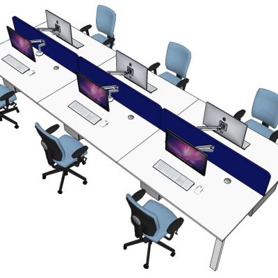 现代办公桌椅员工工位