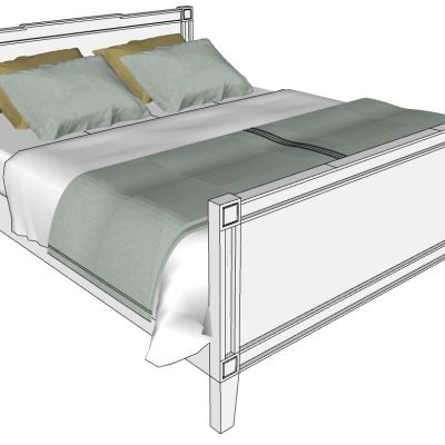 简欧式地中海双人床