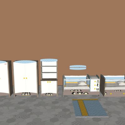 现代北欧婴儿床