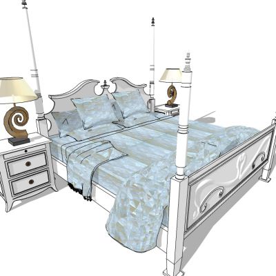 地中海欧式双人床