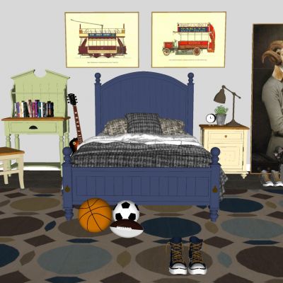 美式法式儿童床