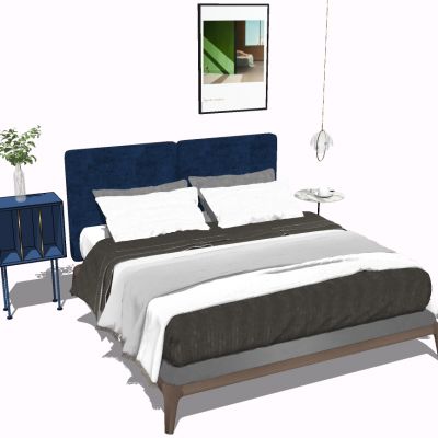 北欧现代简约双人床