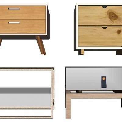 现代北欧简约床