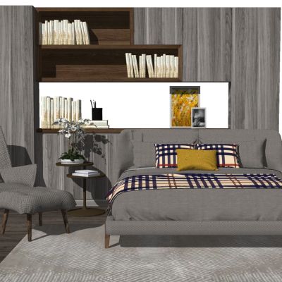 北欧现代双人床