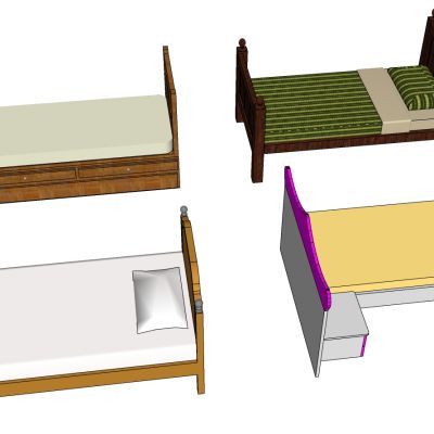 欧式法式实木单人床