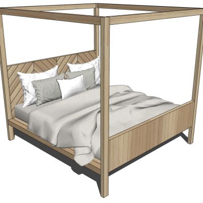 新中式东南亚架子床