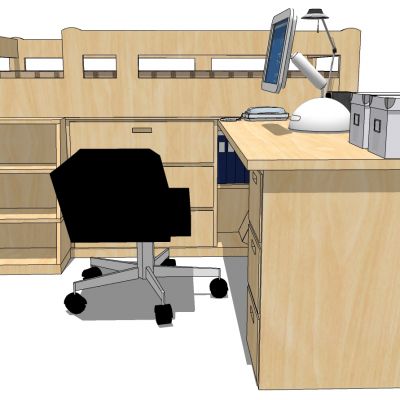 现代大学宿舍实木高低床