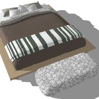 现代北欧简约双人床