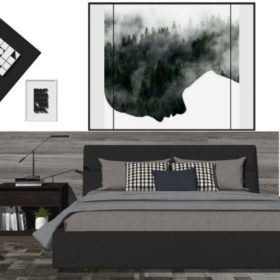 北欧现代双人床