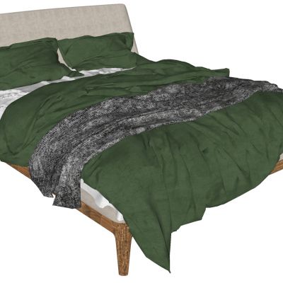 简欧式软体现代双人床