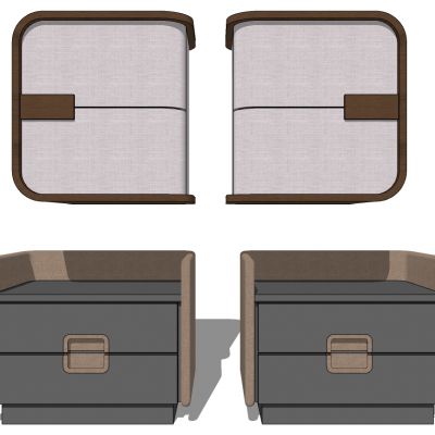 现代轻奢新中式北欧简约床