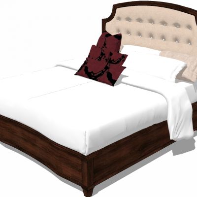 美式欧式古典实木床