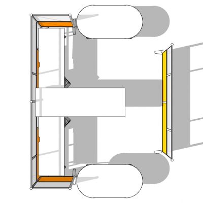 现代开敞办公室工位办公椅