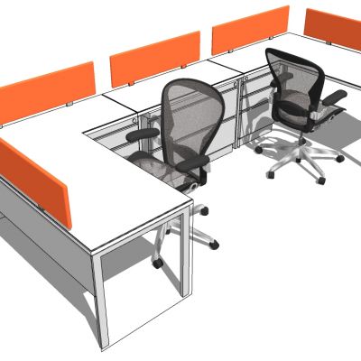 现代办公桌椅员工工位