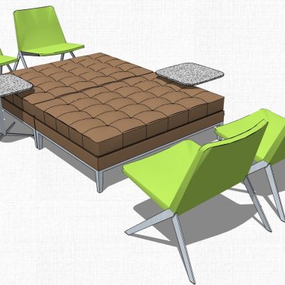 现代办公休闲等候区沙发茶几休闲椅子组合