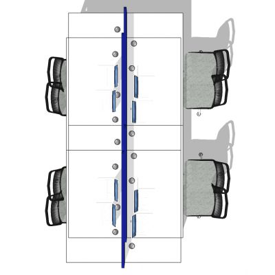 现代开敞办公室工位办公椅