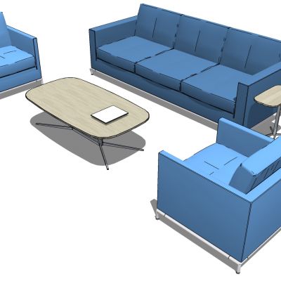 现代办公休闲等候区沙发茶几休闲椅子组合