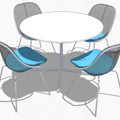 现代北欧圆形休闲洽谈桌椅子