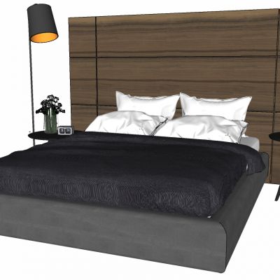 北欧现代双人床