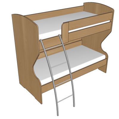 现代宿舍实木上下铺单人床