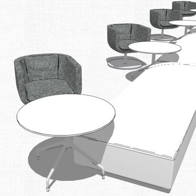 现代办公休闲等候区沙发茶几休闲椅子组合