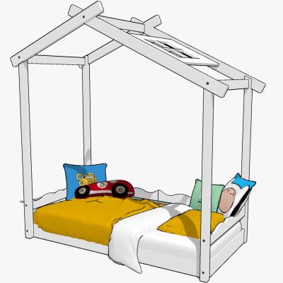 欧式地中海女孩公主女儿房架子床