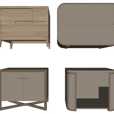 现代北欧新中式简约床