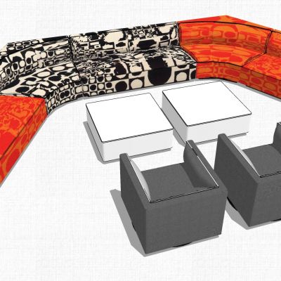 现代办公休闲等候区沙发茶几休闲椅子组合