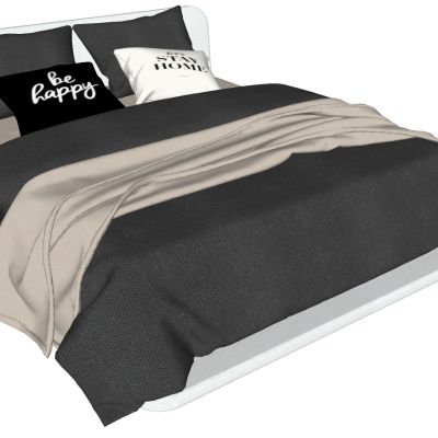 简欧式软体现代双人床