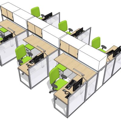 现代办公桌椅员工工位