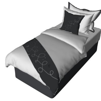 现代简约单人床