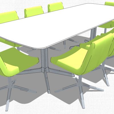 现代极简办公会议桌椅子