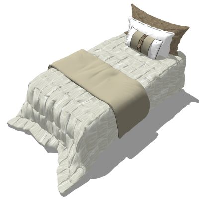 现代简约实木单人床