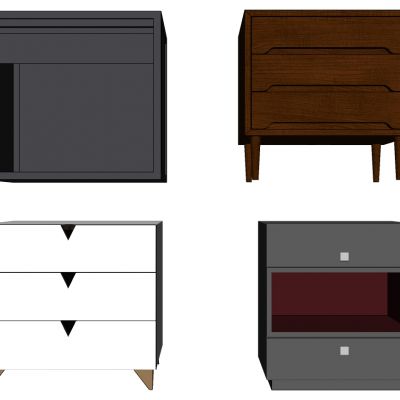 现代北欧简约床