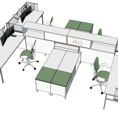 现代办公桌椅员工工位
