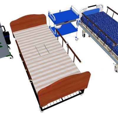 现代医院金属铁艺病床