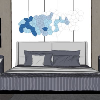 现代简约双人床