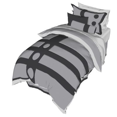 现代北欧简约式单人床