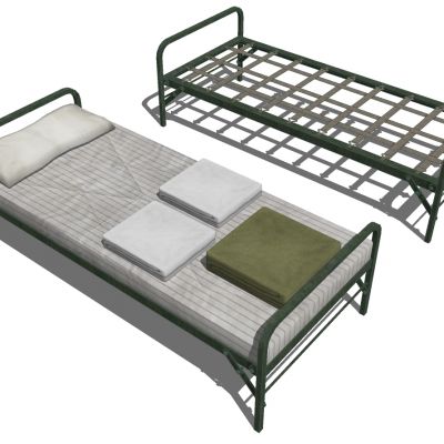 现代金属铁艺单人床