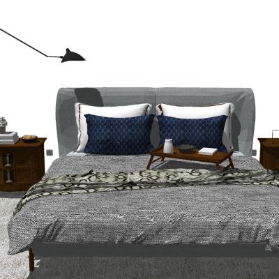 北欧现代双人床